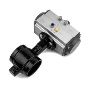 3" Air Operated Grooved Butterfly Valve/ Spring Return